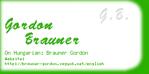 gordon brauner business card
